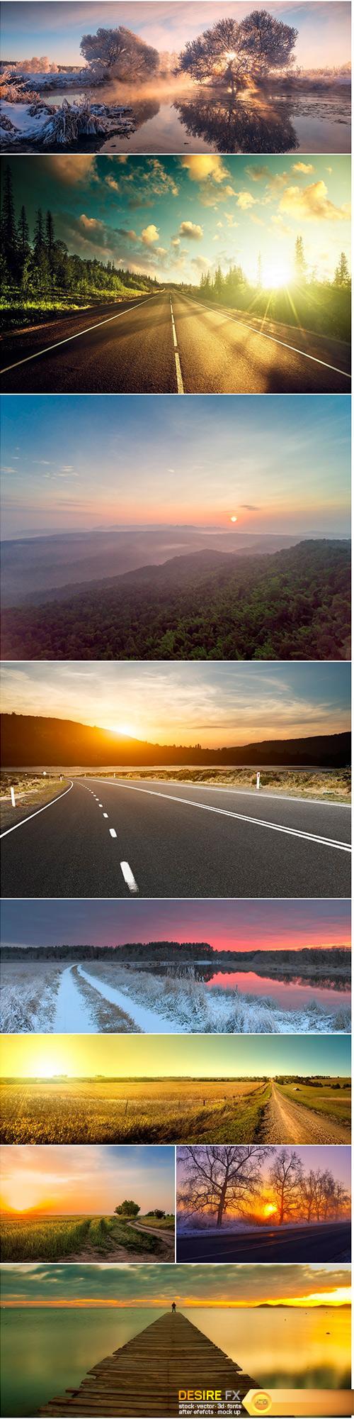 Sunrise & road - 9UHQ JPEG