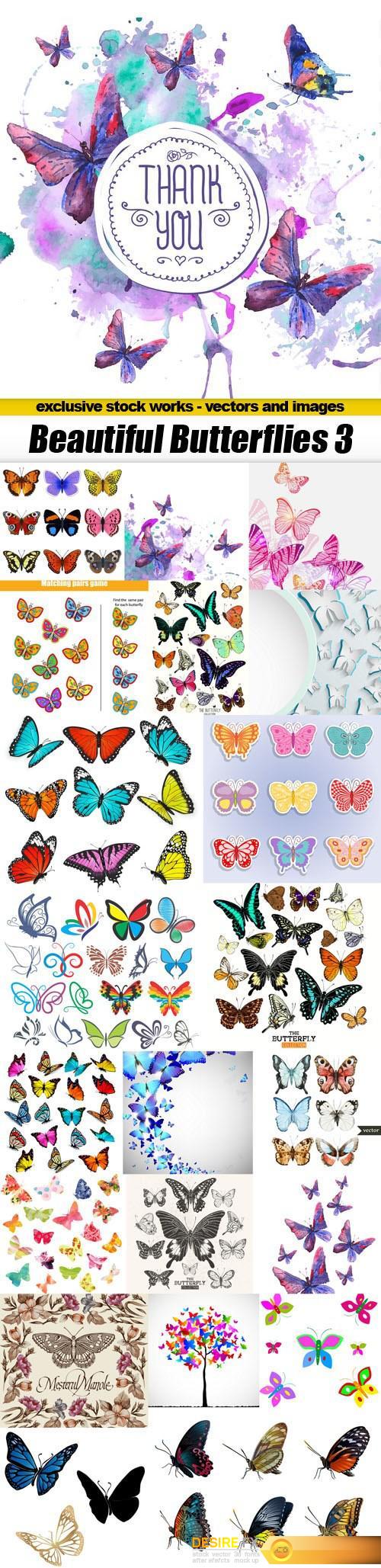 Beautiful Butterflies 3 - 22xEPS