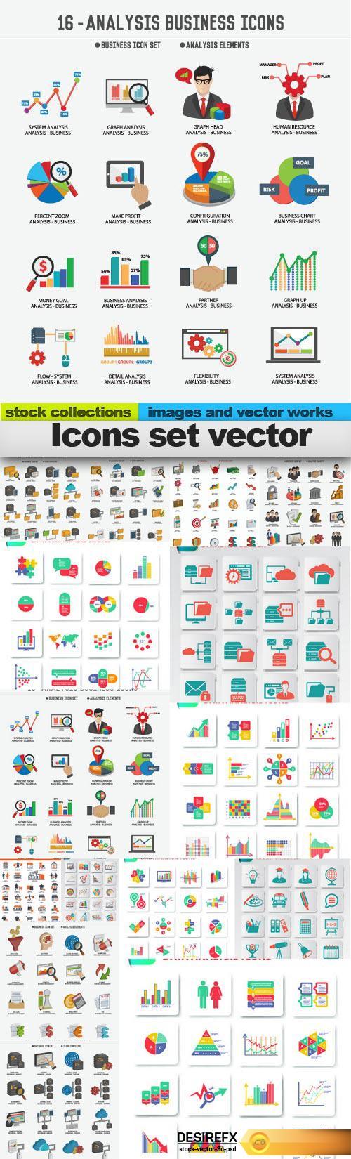 Icons set  vector, 15 X EPS