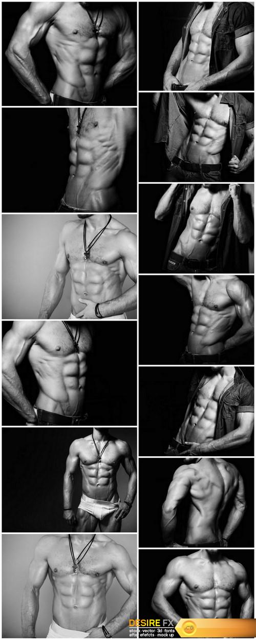 Muscular and sexy torso of young man - 13xUHQ JPEG Photo Stock
