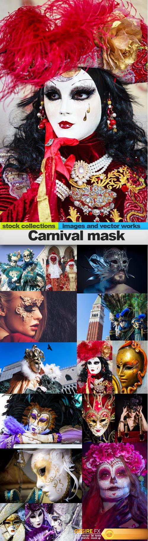 Carnival mask, 15 x UHQ JPEG