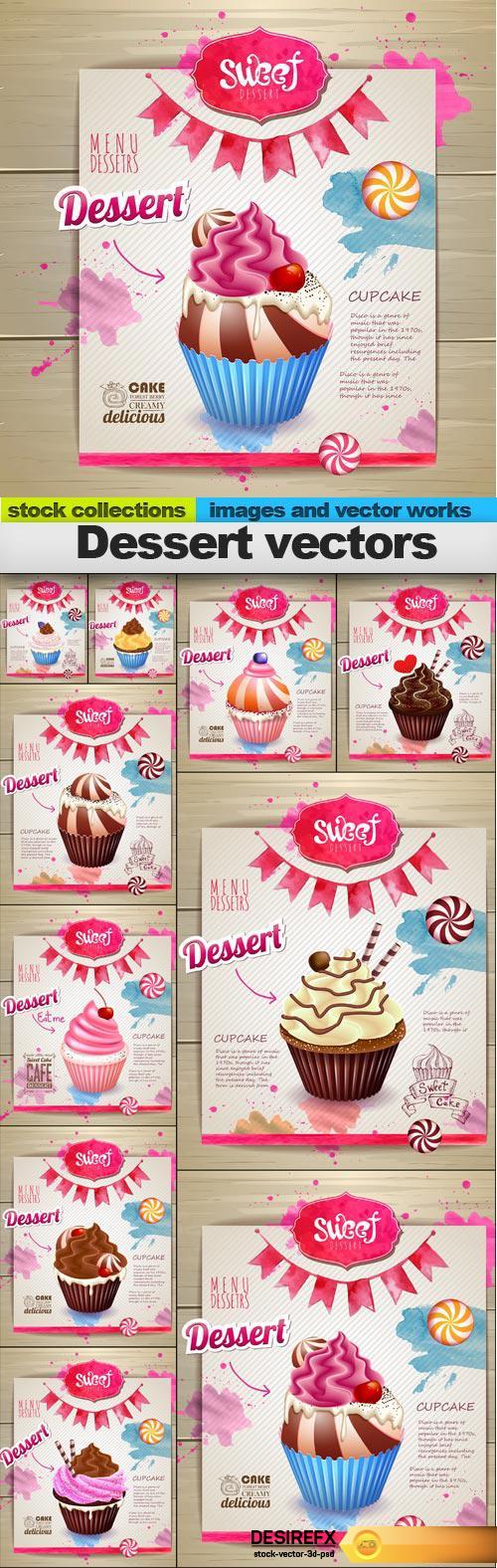 Dessert vectors, 10 x EPS
