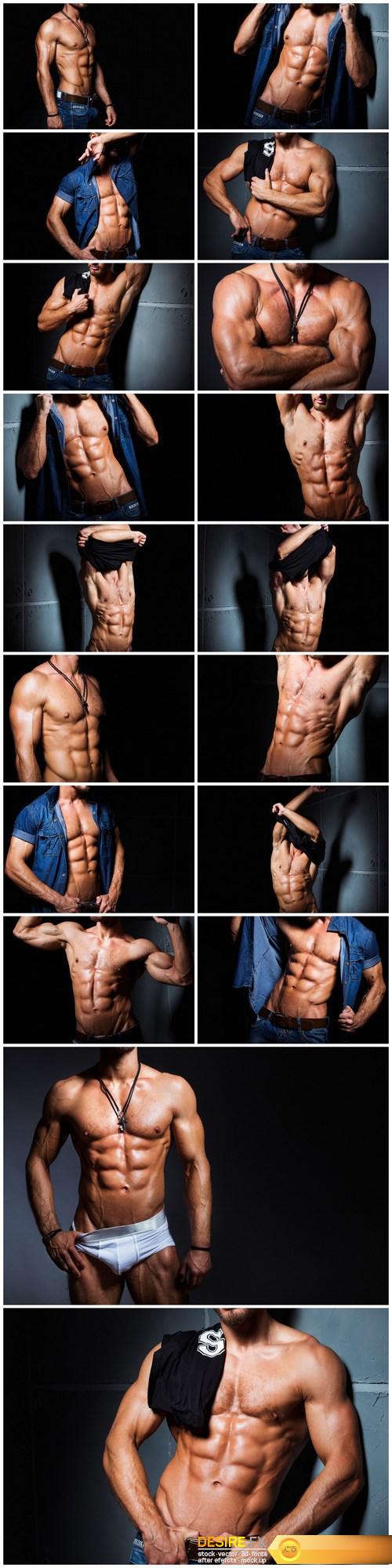 Muscular and sexy torso of young man having perfect abs 2 - 18xUHQ JPEG