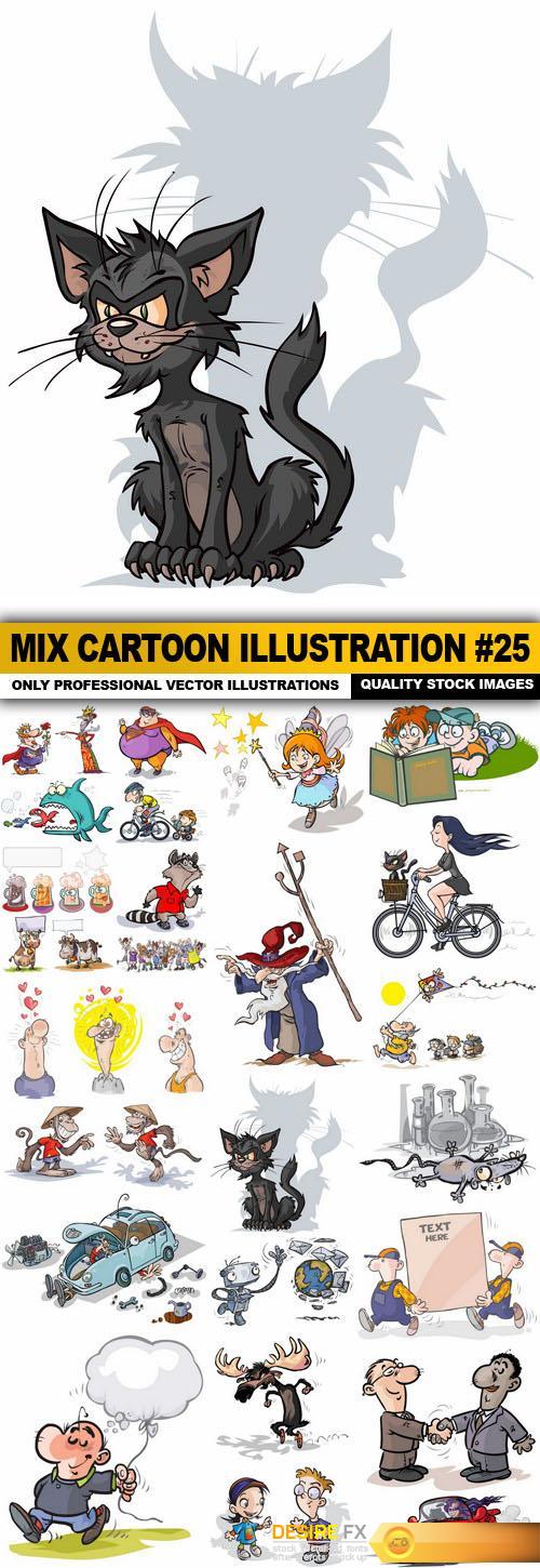 Mix cartoon Illustration #25 - 25 Vector