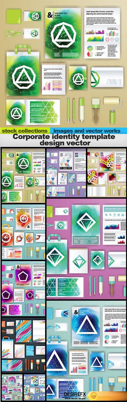 Corporate identity template design vector, 10 x EPS