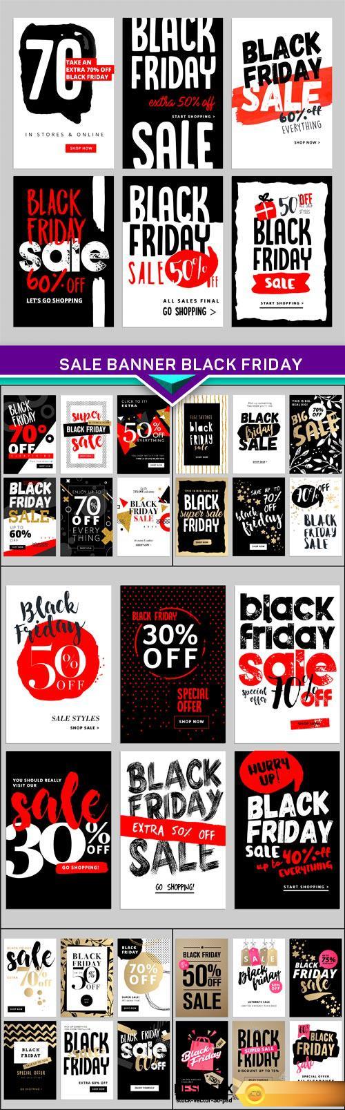 Sale banner black friday 6X EPS