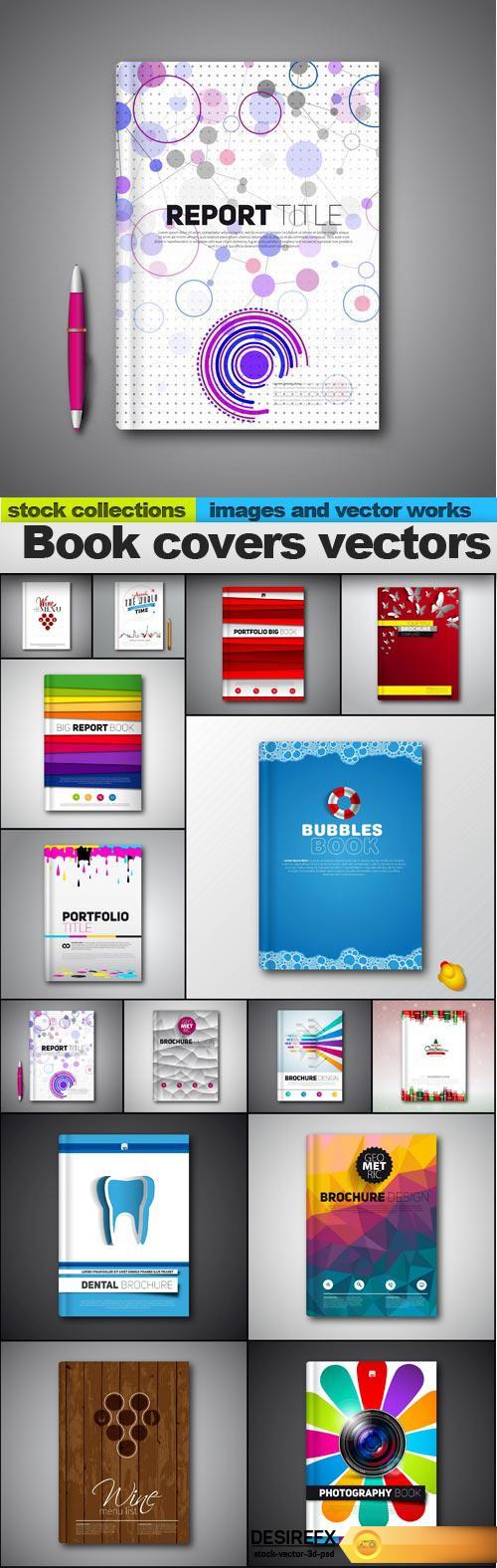 Book covers vectors, 15 x EPS