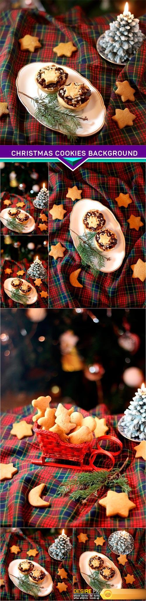 Christmas cookies background 6X JPEG