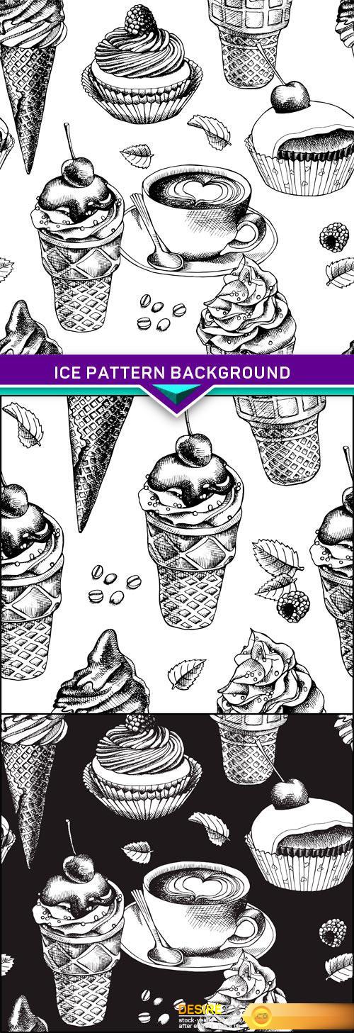 Ice Pattern Background 3X EPS
