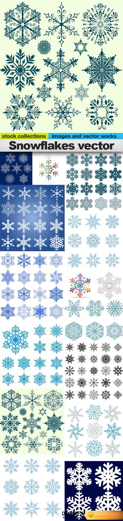 Snowflakes vector, 15 x EPS