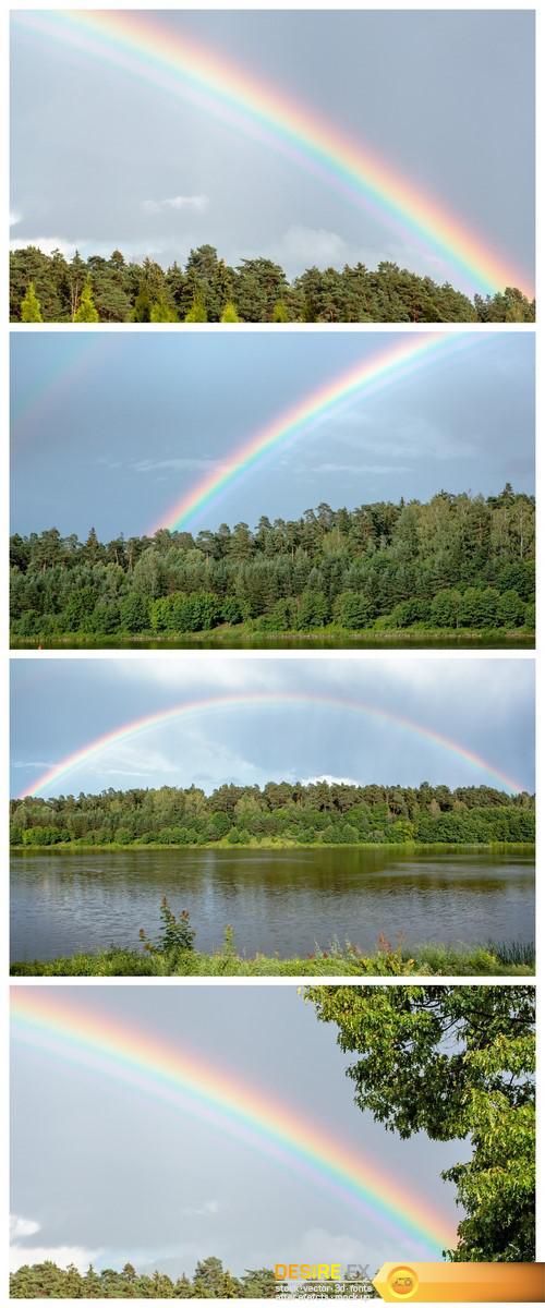 Rainbow on cloudy sky 4X JPEG