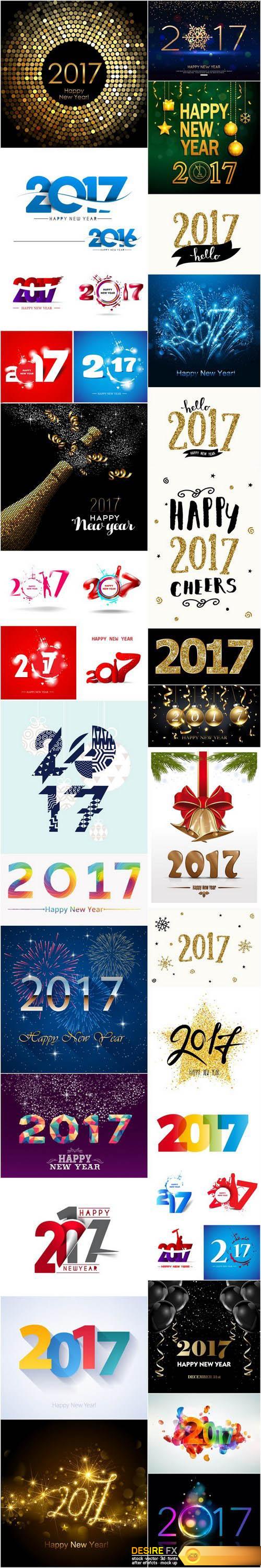 New Year Design 2017 part 5 - 28xEPS, AI