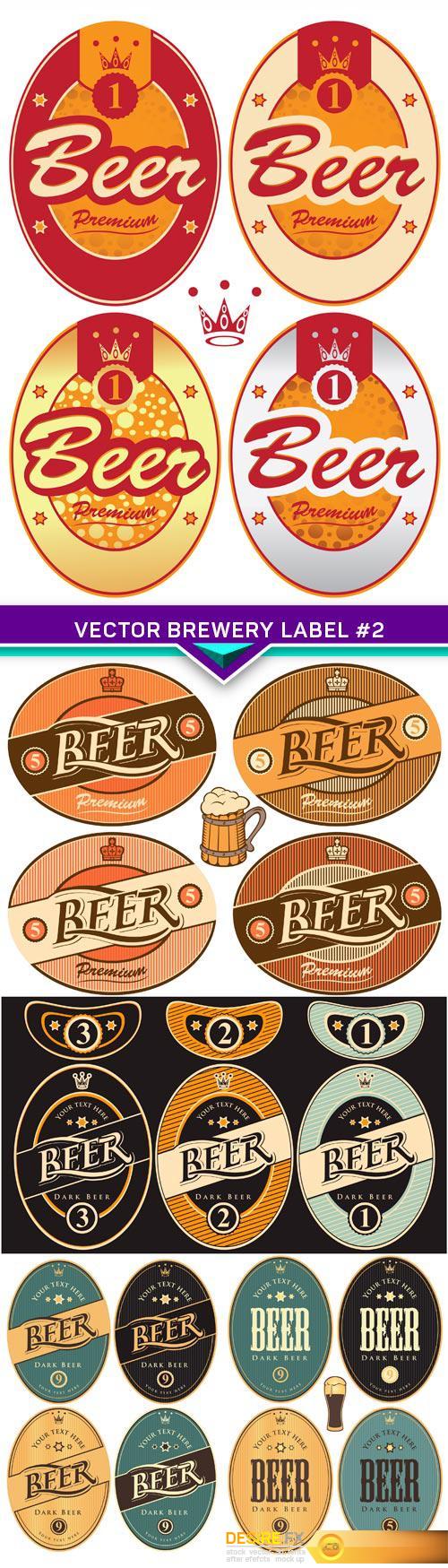 Vector brewery label #2 5X EPS