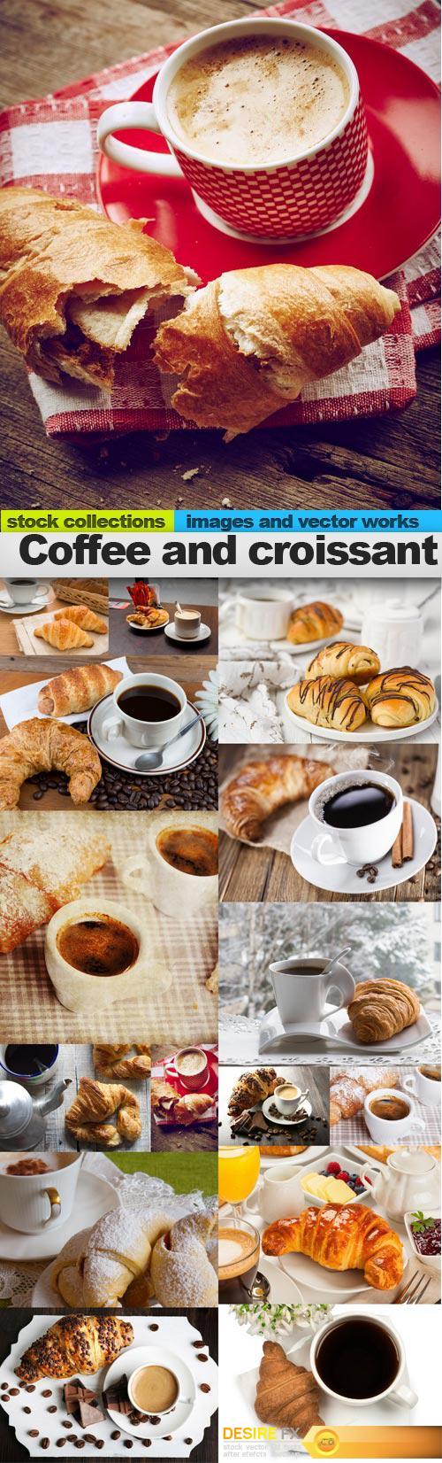 Coffee and croissant, 15 x UHQ JPEG