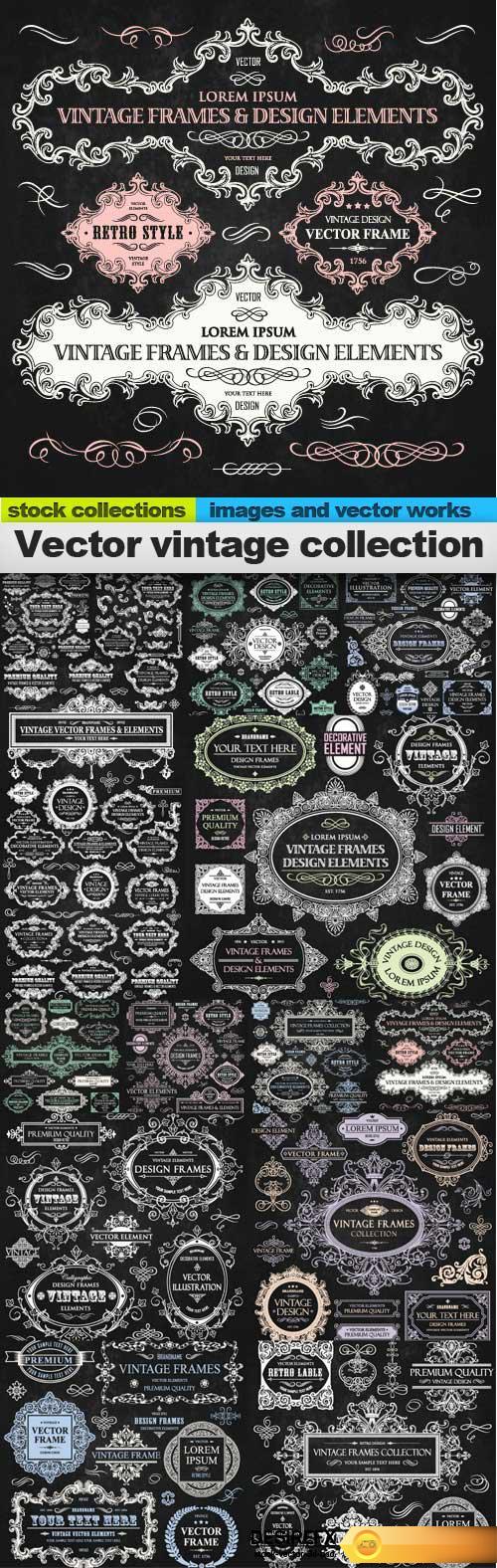 Vector vintage collection, 15 x EPS