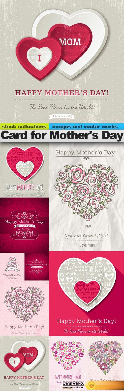 Card for Mother's Day, 10 x EPS