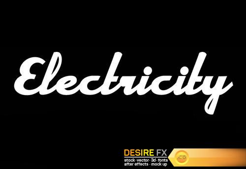 Electricity font (only letters)