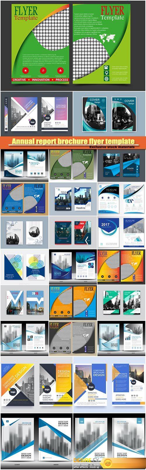 Annual report brochure flyer template, cover design, business company profile