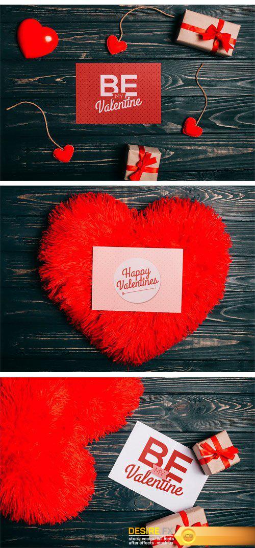 CM 1187868 - Valentine\'s Day Gift Cards Mock-ups