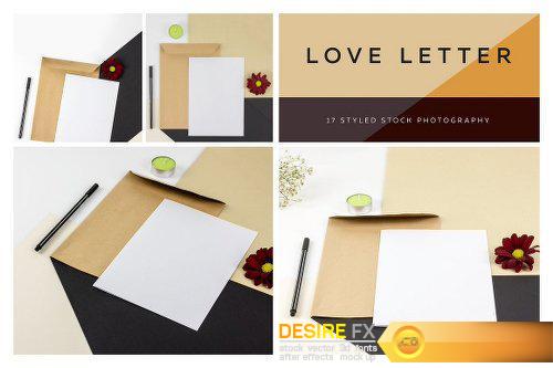 CreativeMarket Love Letter, Styled Photo Scene 1239423
