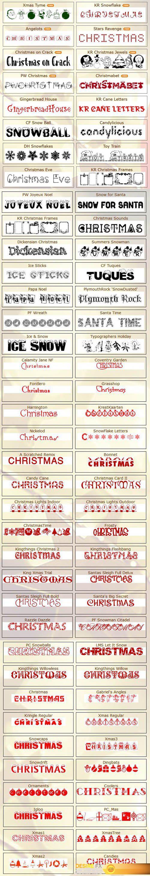 Awesome Christmas Fonts Collection - 74 Fonts