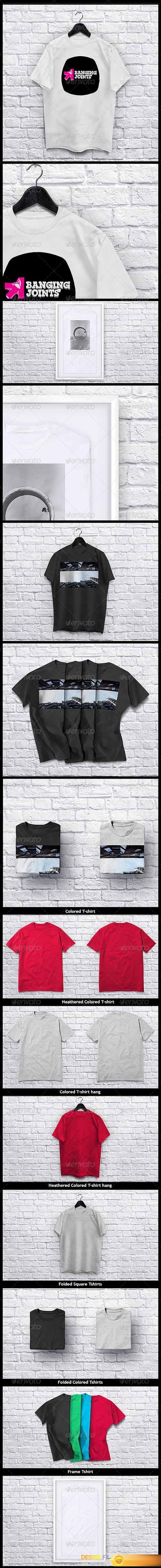 Graphicriver T shirt Collection Mockup 8187219