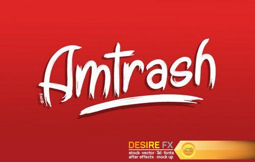 Amtrash Brush Font