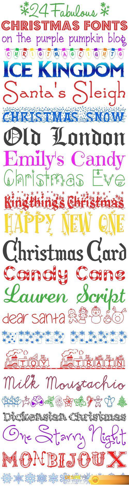 24 Fabulous Christmas Fonts (TTF/OTF)