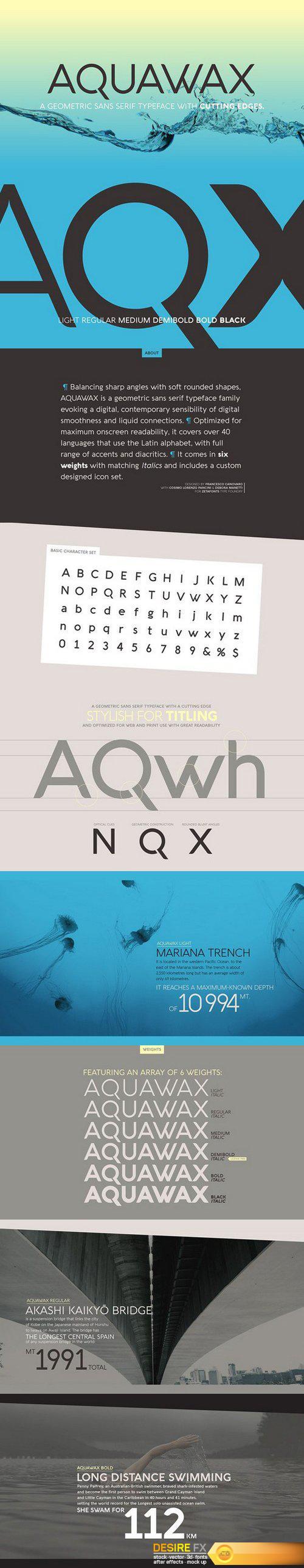 Aquawax Fonts