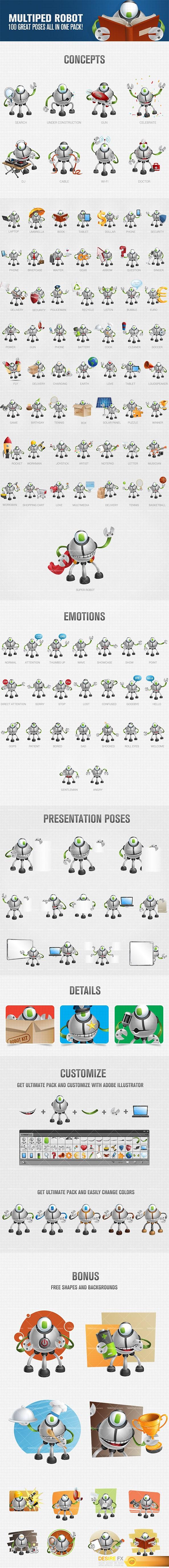 Multiped_Robot_Cartoon_Character_Preview