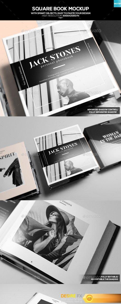 GraphicRiver - Square Book Mockup 19219276