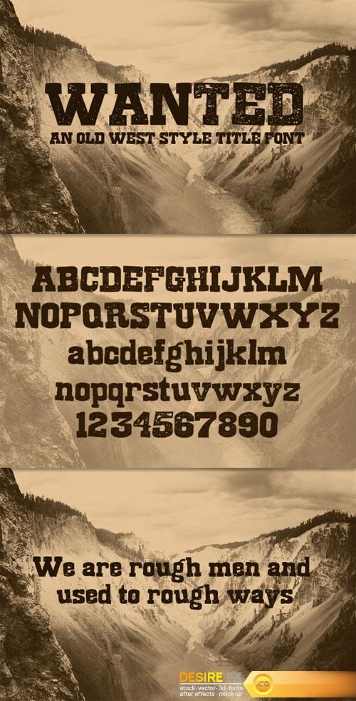 WeGraphics - Wanted, an Old West Style Title Font