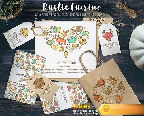 CreativeMarket 50%OFF Rustic Cuisine: Food Icons 1226912