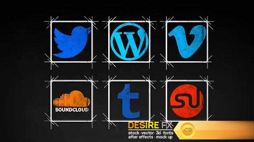 Videohive Social Media Icons - 30 Pack3