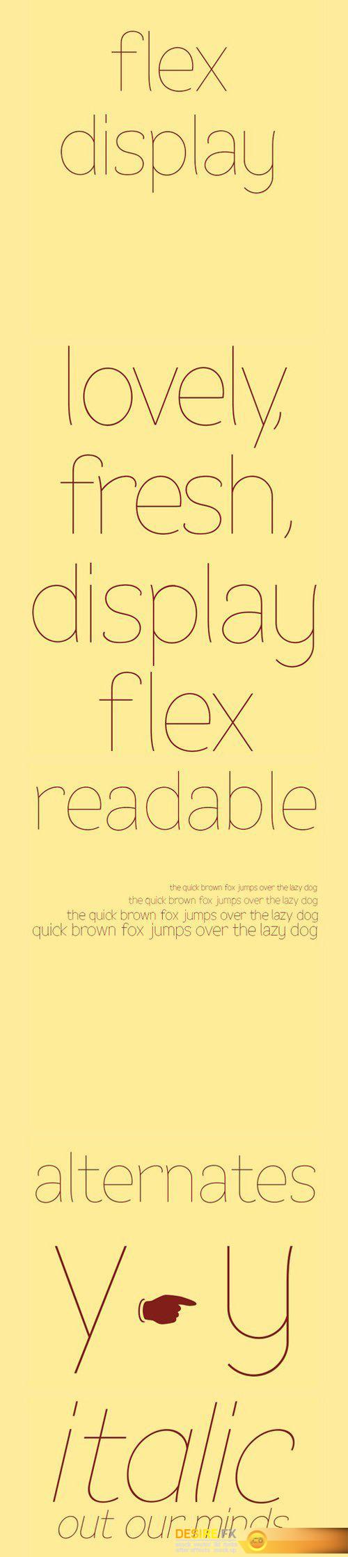 Flex Display Fonts