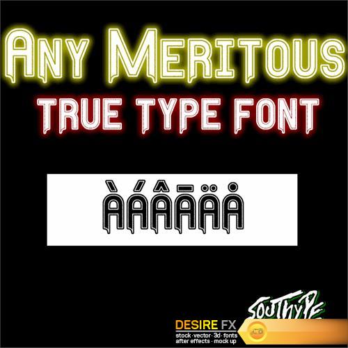 Any Meritous St font