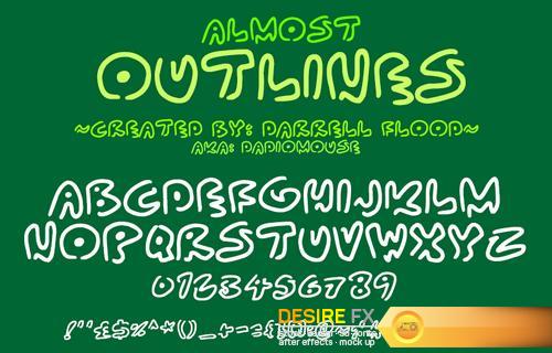 Almost Outlines font