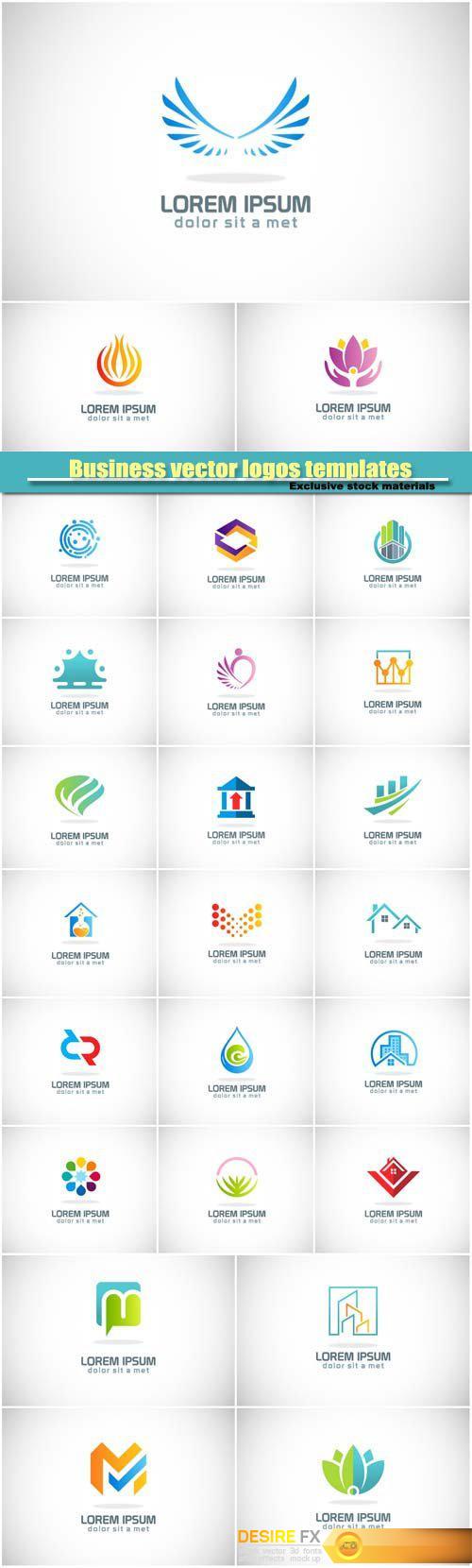 Business vector logos templates, creative figure icon #4