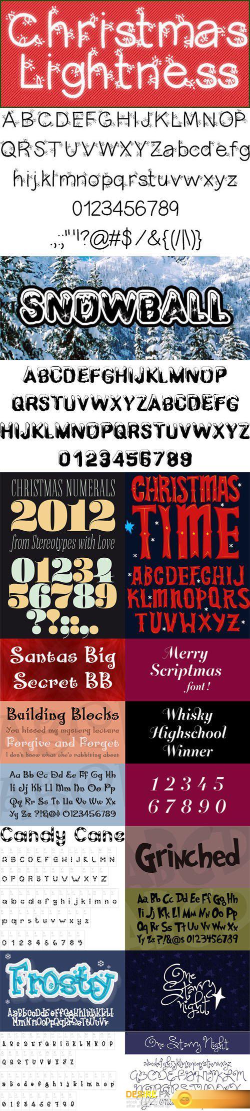 10 Christmas Fonts - 2017 Festive Holiday Fonts