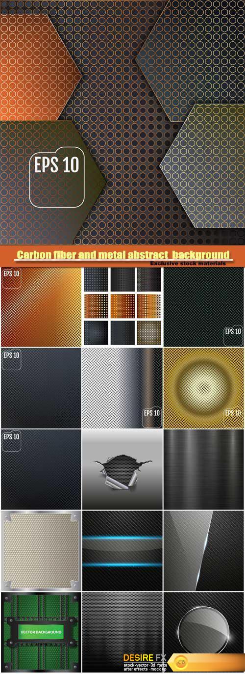 Carbon fiber and metal abstract vector background