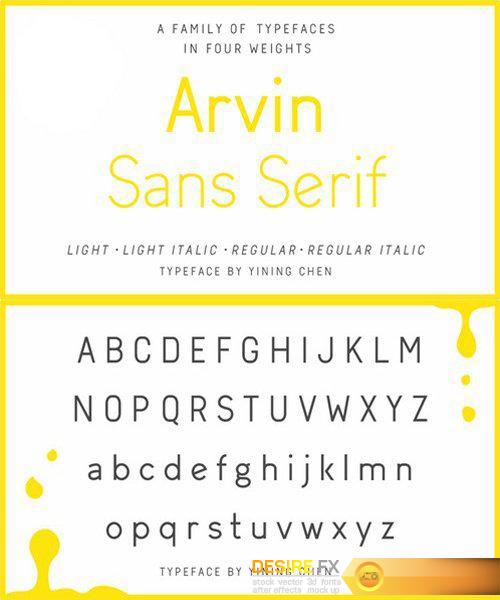 Arvin Light font Family