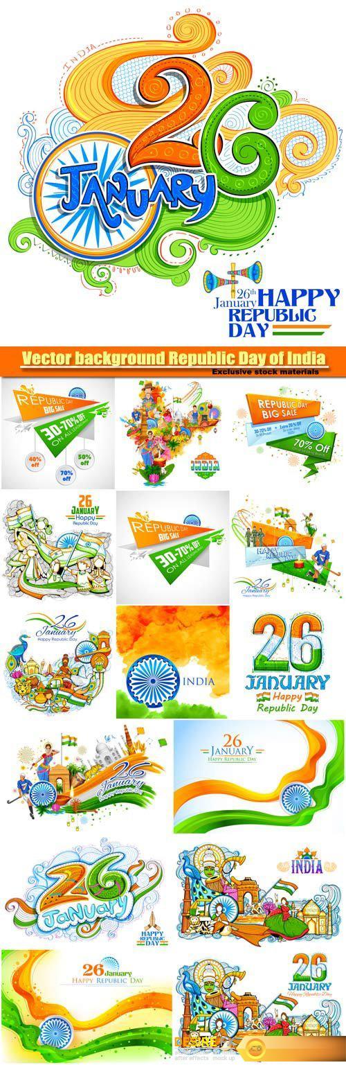 Vector background Republic Day of India