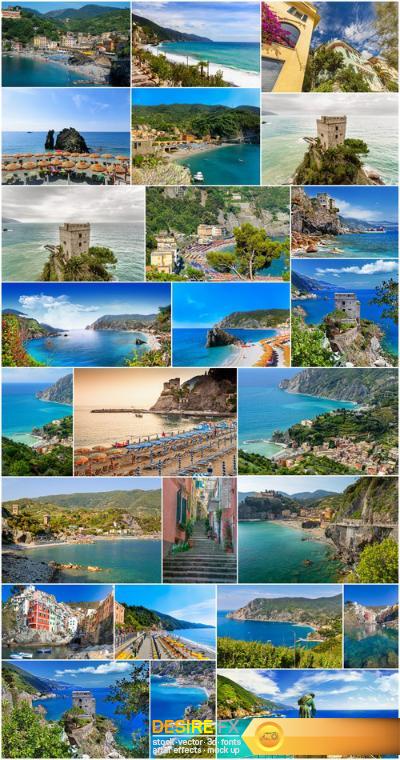 Italian Travel - Monterosso, Cinque Terre, Liguria - Set of 25xUHQ JPEG Professional Stock Images