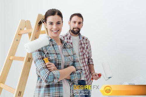 Creative couple renovating their house 17X JPEG