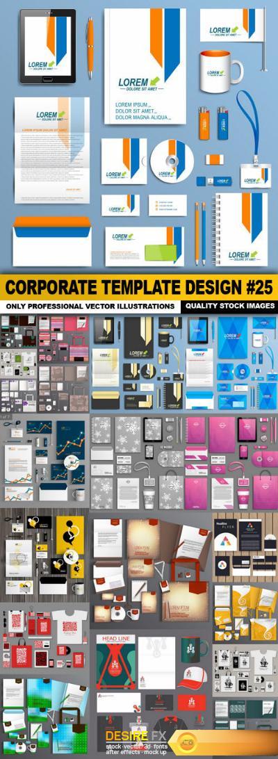 Corporate Template Design #25 - 20 Vector