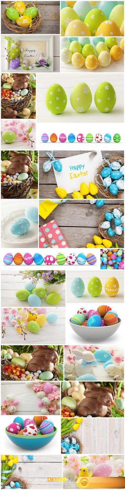 Easter Eggs and Happy Easter 2 - Set of 26xUHQ JPEG Professional Stock Images