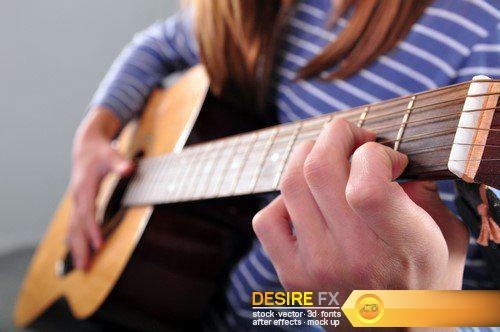 Young teenage girl with guitar 6X JPEG