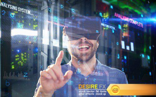 Man with glasses of virtual reality 14X JPEG