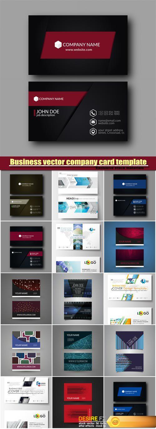 Business vector company card template