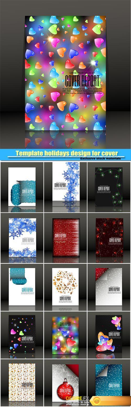 Template holidays design for cover, abstract vector background
